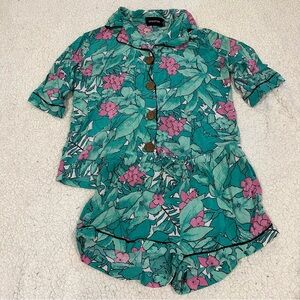 revolve minkpink sweet surrender tropical pajamas set size extra small
